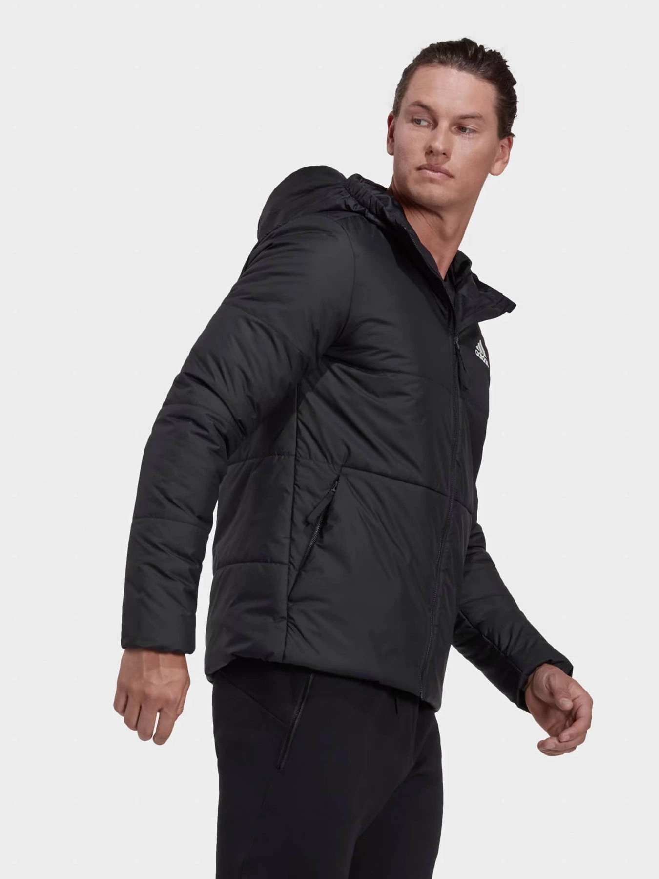 Куртки и дубленки Adidas BSC 3-Stripes Hooded Insulated модель HG6276 Фото