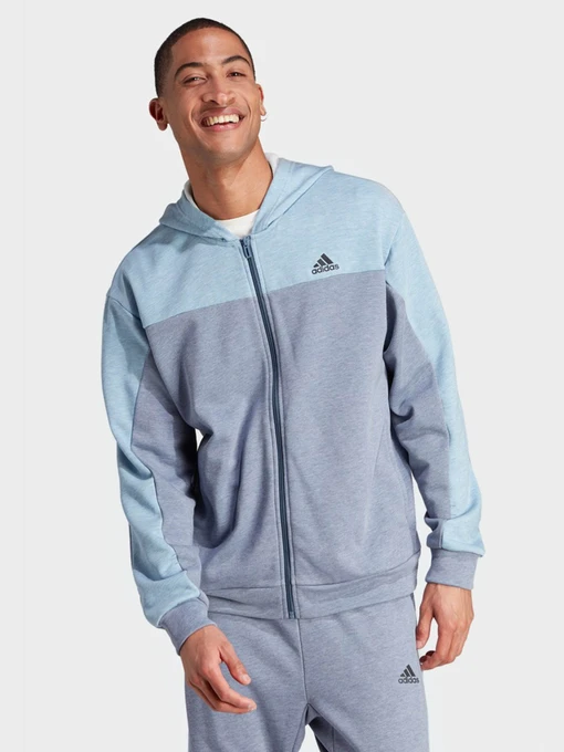 Худи и свитшоты Adidas Mélange Full-Zip модель IJ8978 Фото