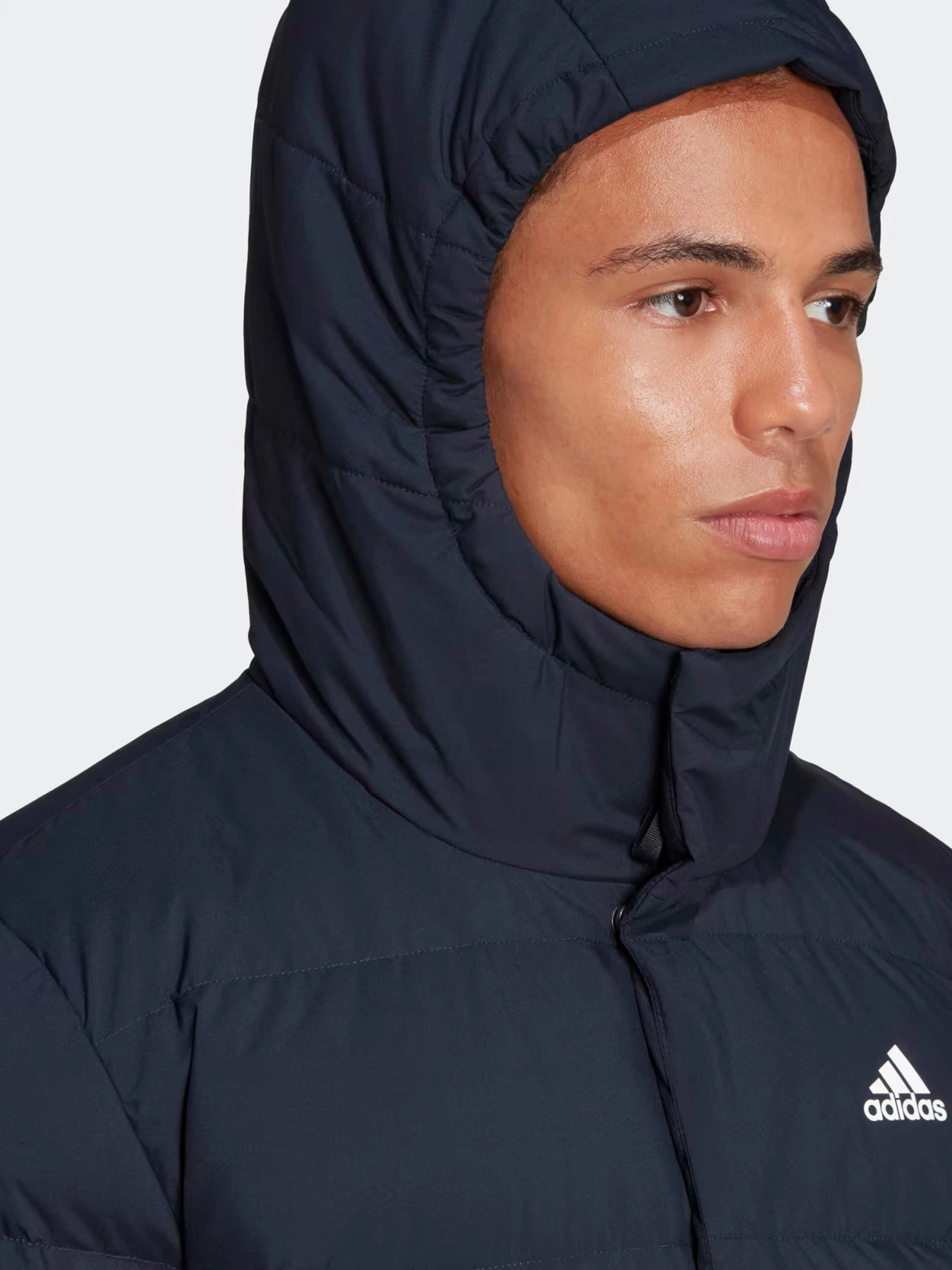 Куртки и дубленки Adidas Helionic Hooded Down модель HG8750 Фото