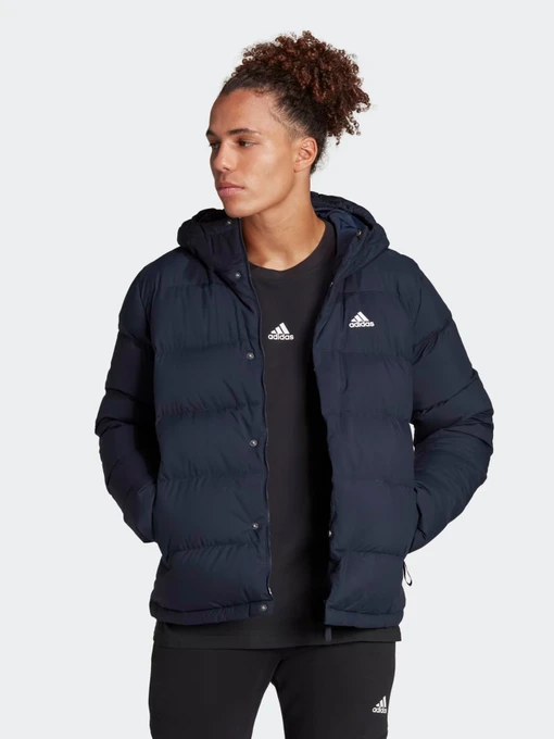 Куртки и дубленки Adidas Helionic Hooded Down модель HG8750 Фото