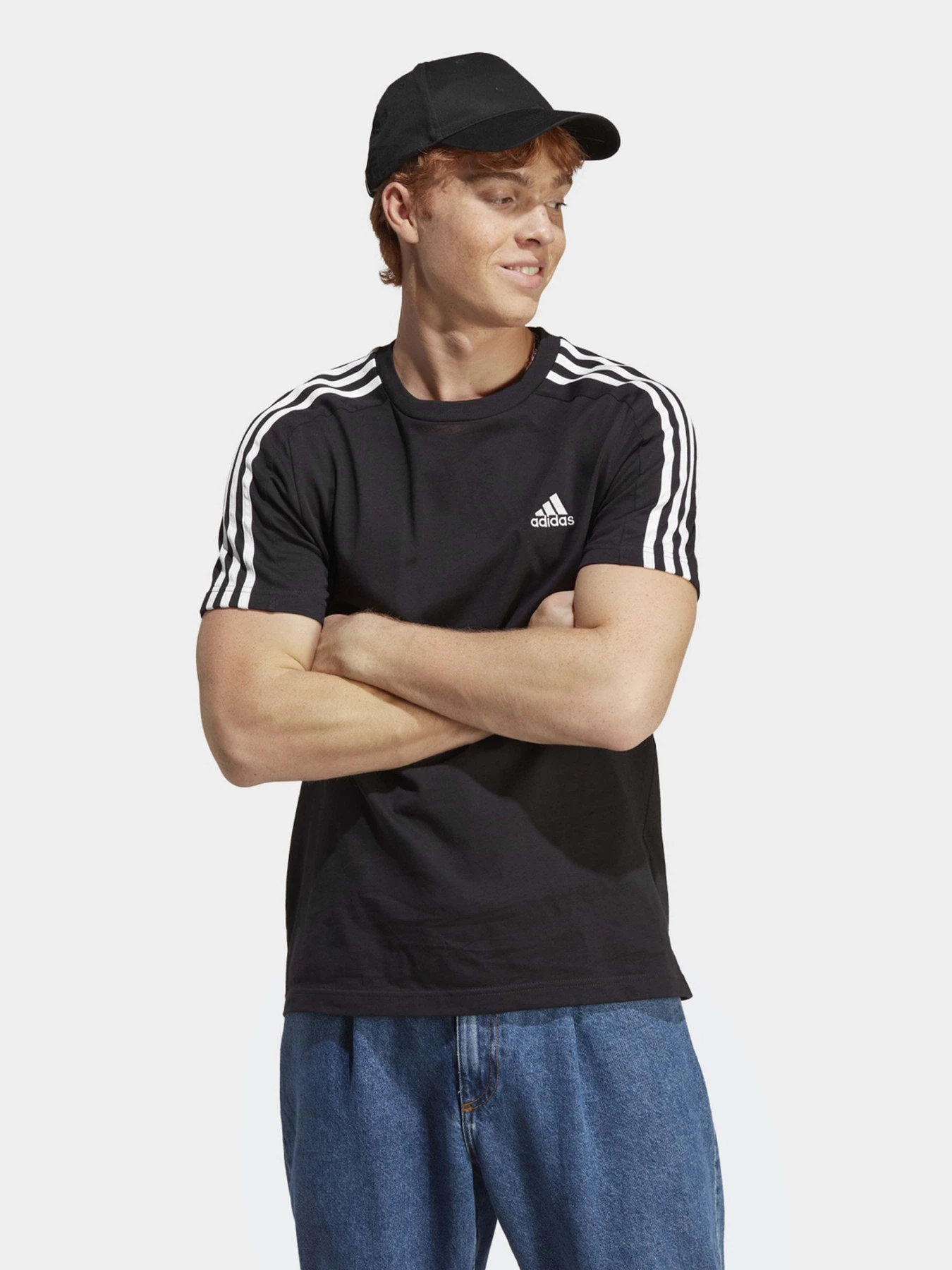 Футболки і поло Adidas ESSENTIALS SINGLE JERSEY 3-STR модель IC9334 Фото