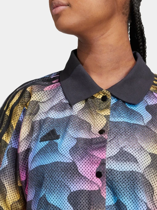 Жіноча Сорочка повсякденна adidas TIRO PRINT MESH SUMMER SPORTSW фото 3