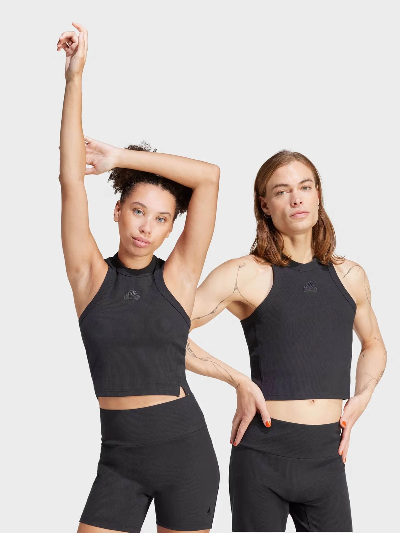 Футболки и поло Adidas LOUNGE RIBBED CROP TANK модель IR8785 Футболки и поло Adidas LOUNGE RIBBED CROP TANK модель IR8785 Фото