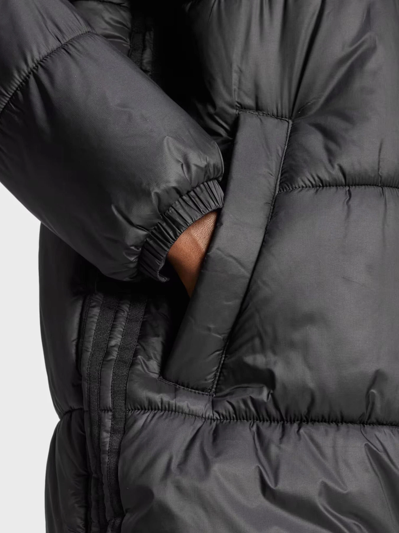Куртки и дубленки Adidas ORIGINALS LONG PUFFER модель IW5858 Фото