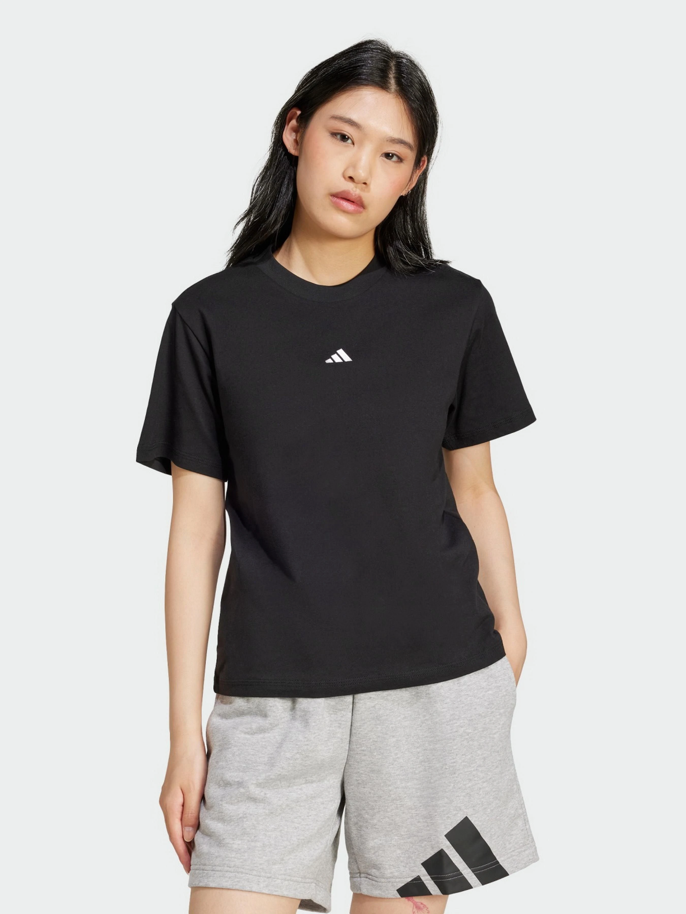 Бавовняна Жіноча Футболка adidas ESSENTIALS SMALL LOGO COTTON S