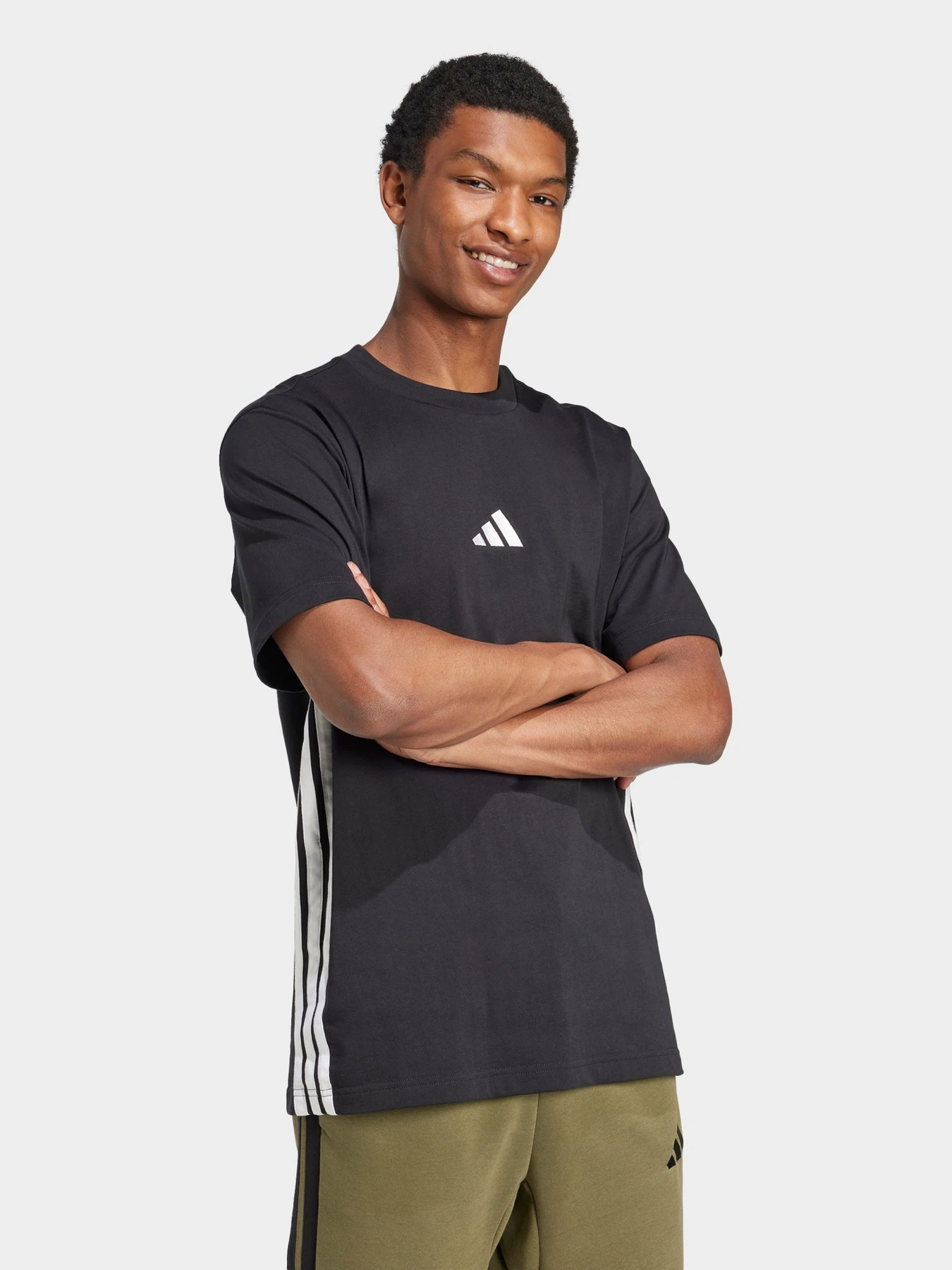 Футболки і поло Adidas ESSENTIALS 3-STRIPES SINGLE JE модель JD1906 Фото