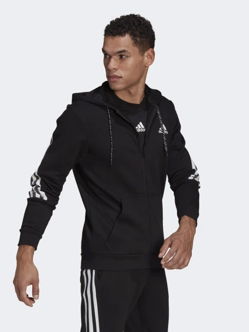 Худи и свитшоты Adidas SPORTSWEAR 3-STRIPES TAPE FULL-ZIP SWEATSHIRT модель GM6895 Фото