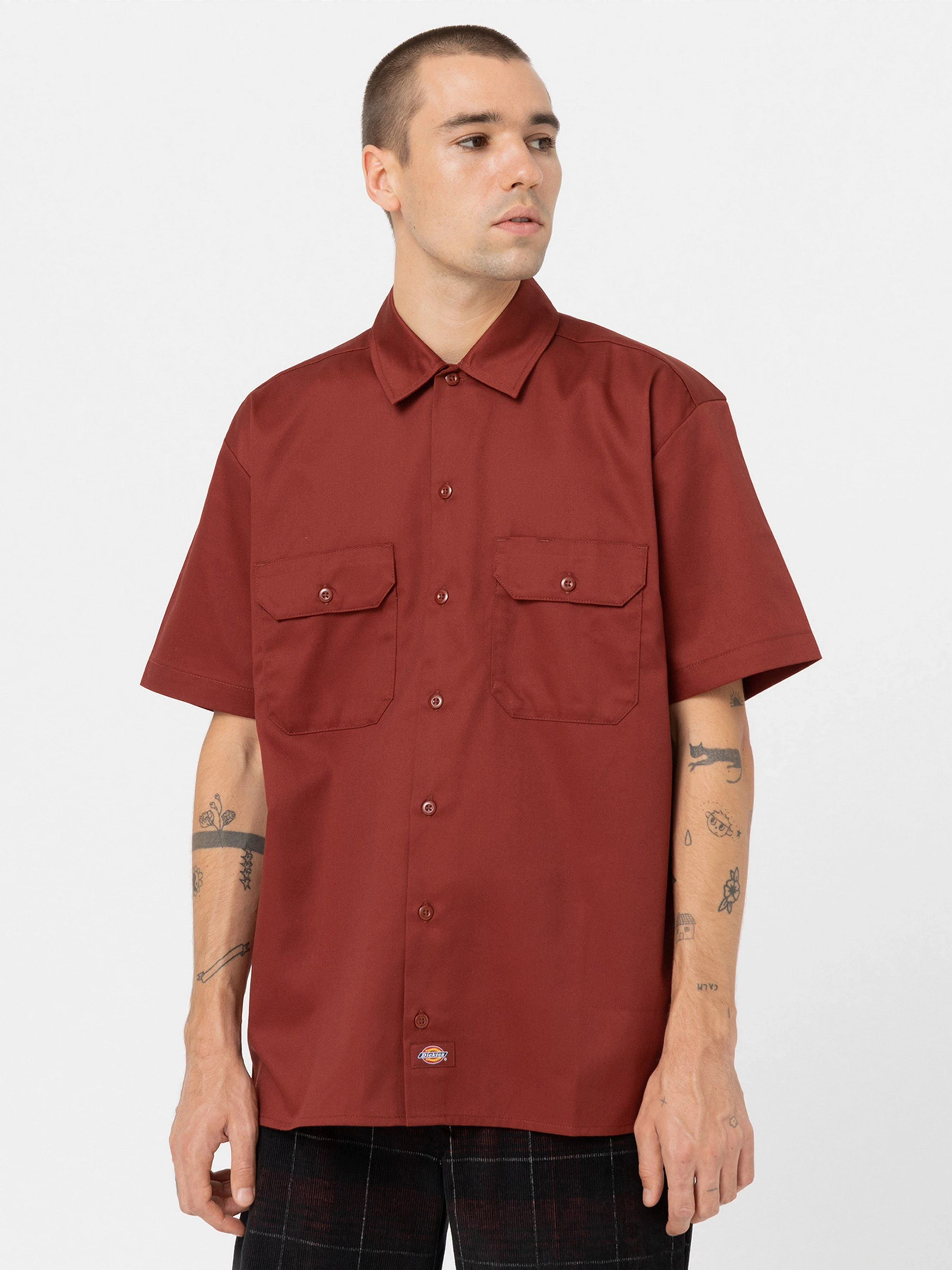 Бавовняна Чоловіча Сорочка повсякденна Dickies Work SS Rec