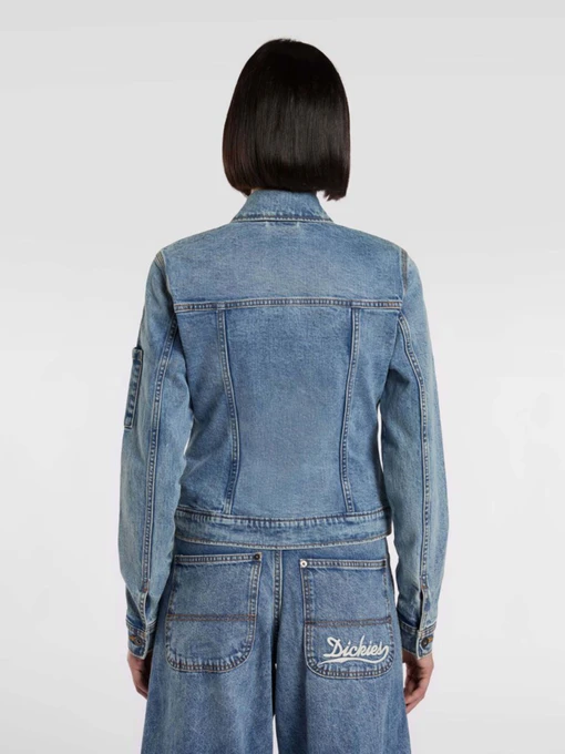 Бавовняна Жіноча Джинсова куртка Dickies Denim Slim фото 2