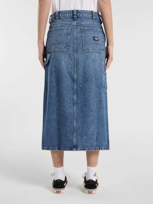 Бавовняна Жіноча Джинсова спідниця Dickies Long Denim Carpenter фото 2