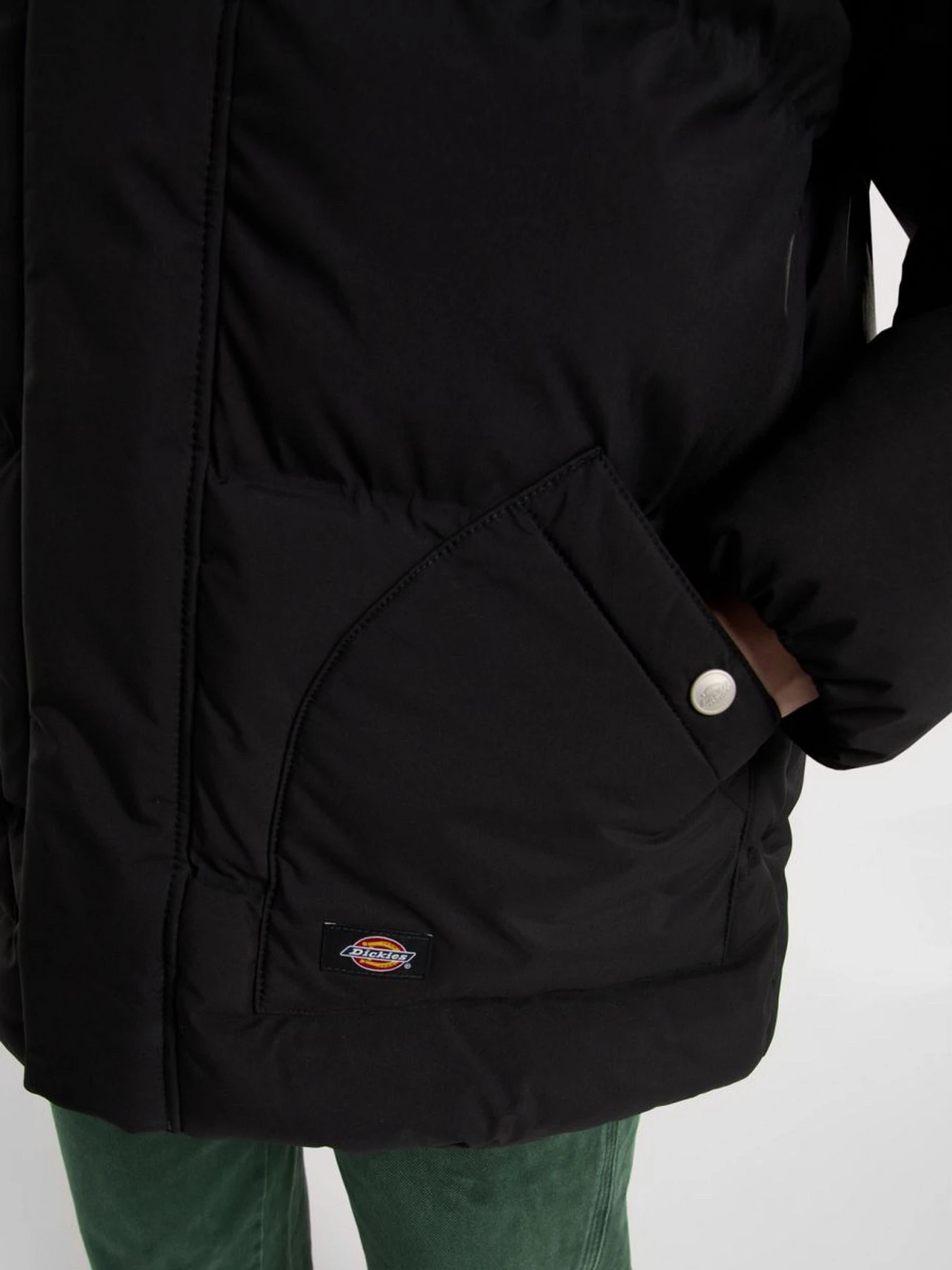 Куртки и дубленки Dickies EAGLEVILLE HOODED PUFFER модель DK0A87OLBLK1 Куртки и дубленки Dickies EAGLEVILLE HOODED PUFFER модель DK0A87OLBLK1 Фото