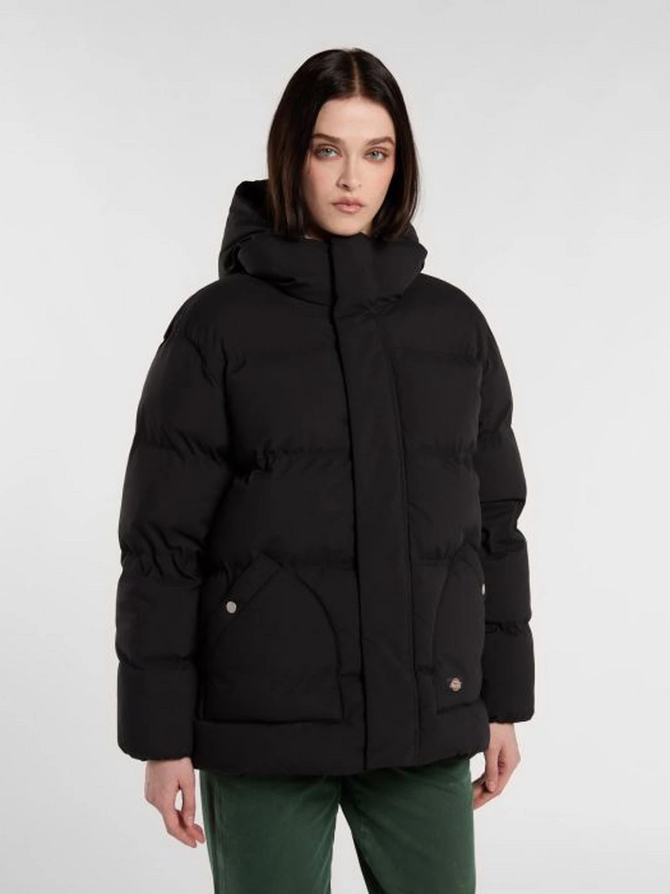 Куртки и дубленки Dickies EAGLEVILLE HOODED PUFFER модель DK0A87OLBLK1 Куртки и дубленки Dickies EAGLEVILLE HOODED PUFFER модель DK0A87OLBLK1 Фото