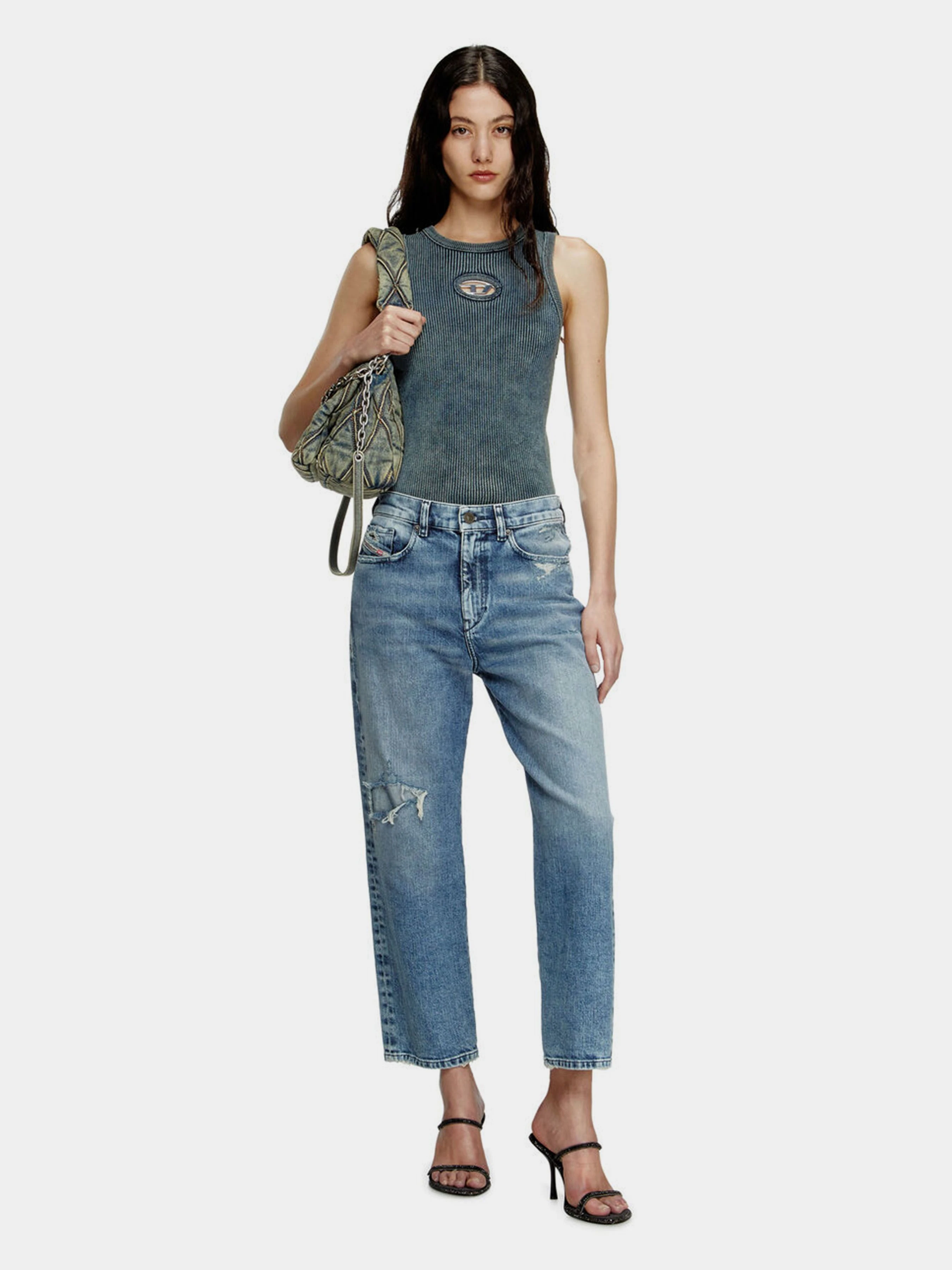 Бавовняні Жіночі Прямі джинси Diesel фото 3