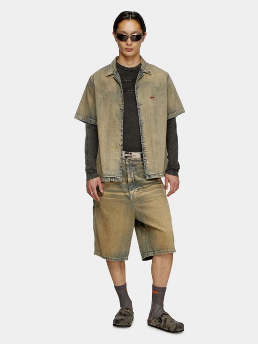 Бавовняні Чоловічі Джинсові шорти Diesel фото 3