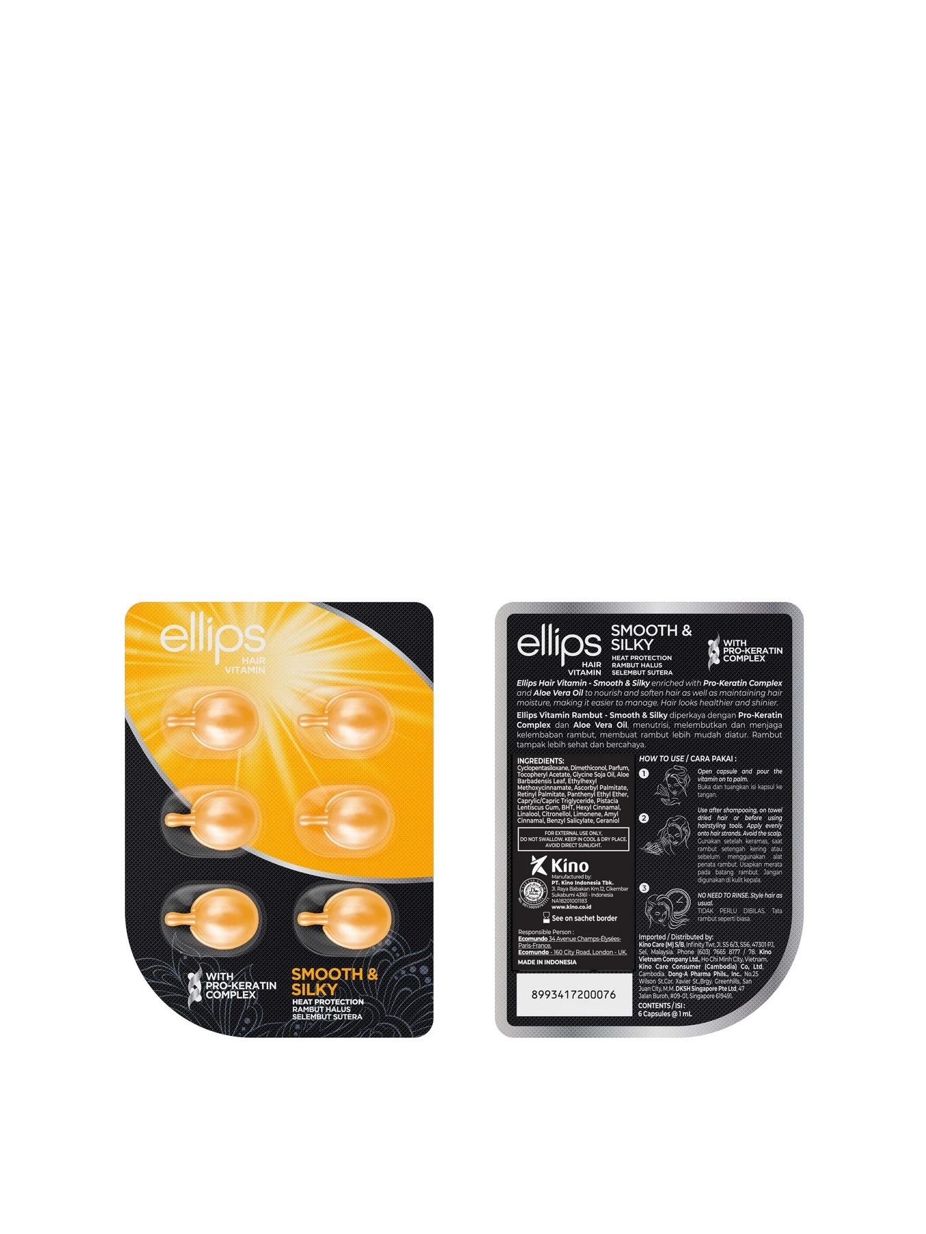 Вітаміни для волосся Smooth & Silky With Pro-Keratin Complex Ellips модель 8993417200076 Фото