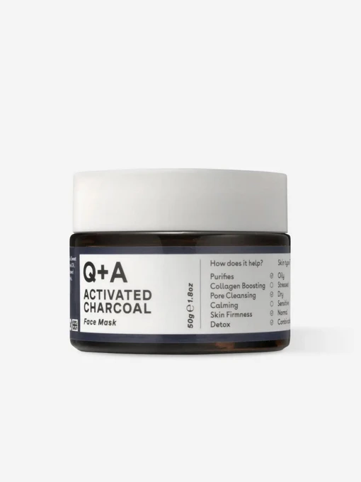 Маска для обличчя "детокс" Activated Charcoal Face Mask Q+A модель 742271477135 Фото