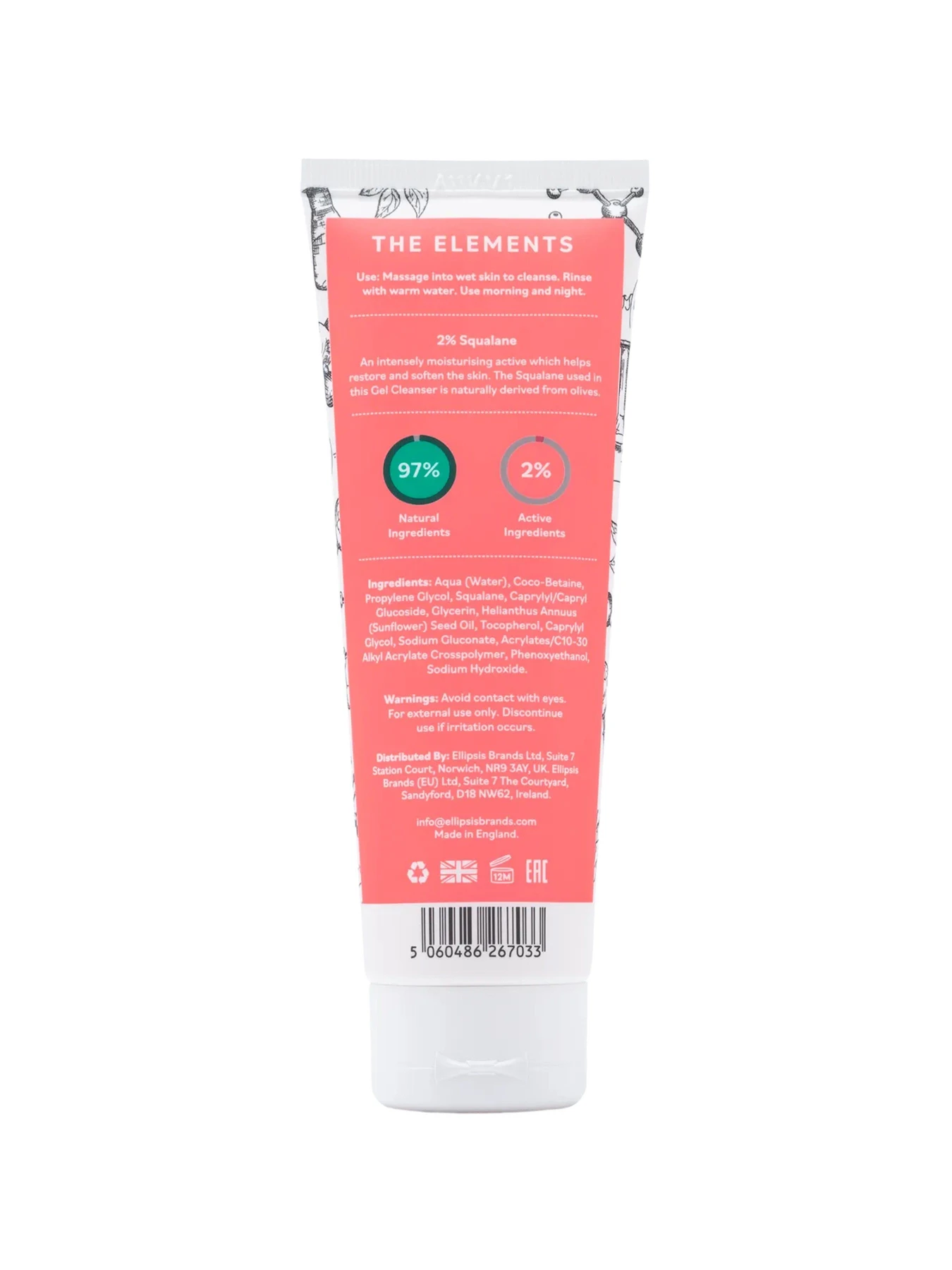 Очищуючий гель для обличчя Soothing Gel Cleanser The Elements модель 5060486267033 Очищуючий гель для обличчя Soothing Gel Cleanser The Elements модель 5060486267033 Фото