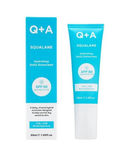 Солнцезащитный крем для лица Squalane Hydrating Q+A модель 5060486267859 Фото