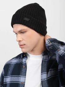 Шапки та кепки Skechers Waffle Knit Beanie Hat модель SMK1015BLK Фото