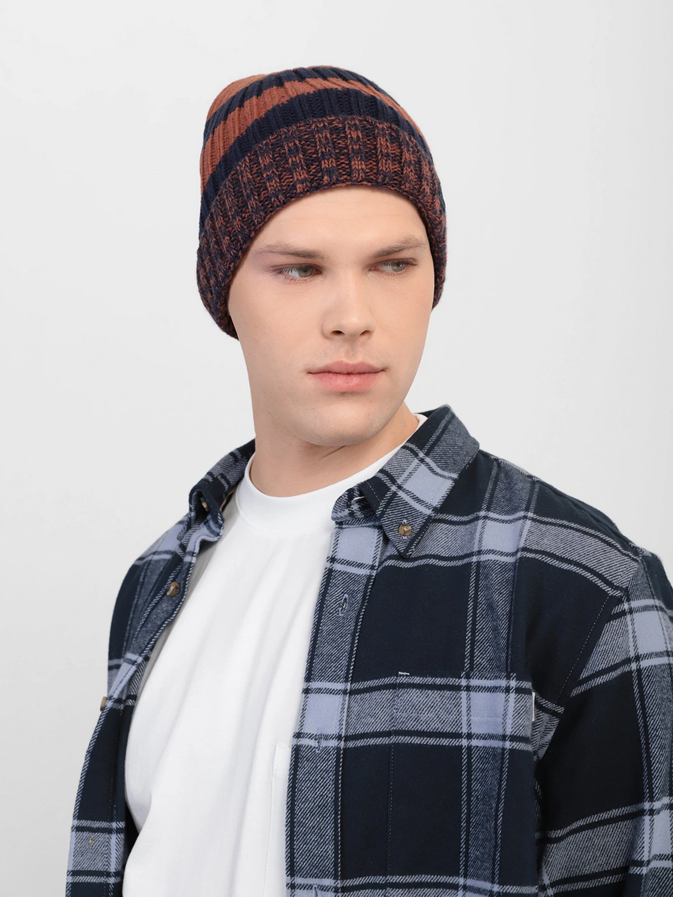 Шапки та кепки Skechers Marled Stripe Beanie Hat модель SMK1011BRN Шапки та кепки Skechers Marled Stripe Beanie Hat модель SMK1011BRN Фото