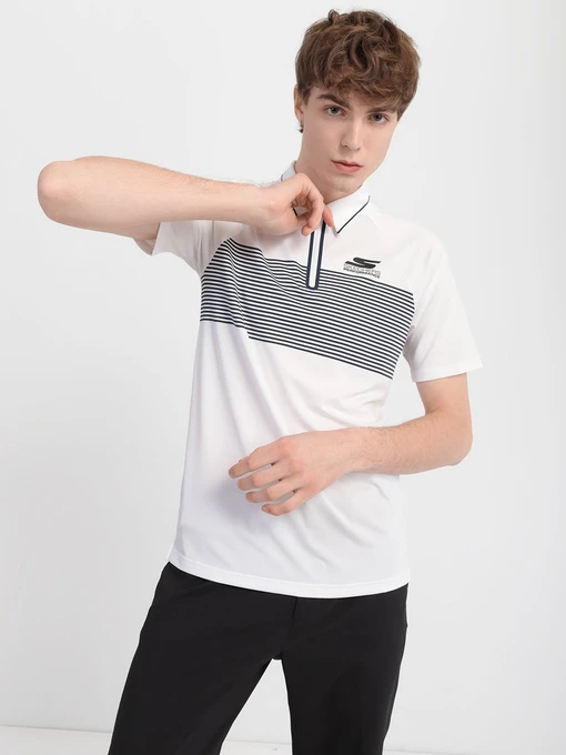 Футболки и поло Skechers Fade Stripe Golf Wіcking Breathable Zip Soft Feel модель M01TO36 WHT Фото