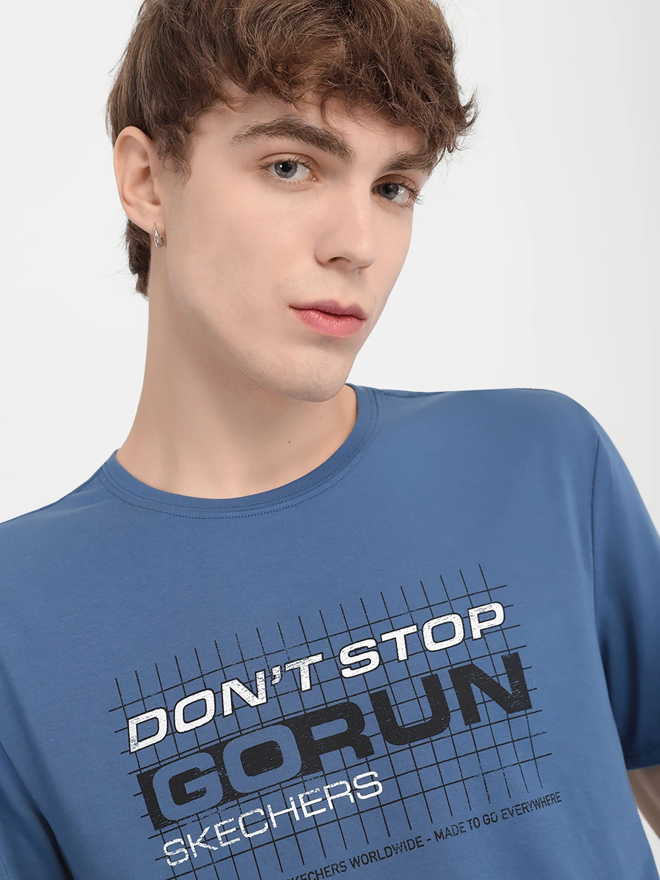 Футболки и поло Skechers Don't Stop Go Run модель M3TS284 BLU Футболки и поло Skechers Don't Stop Go Run модель M3TS284 BLU Фото