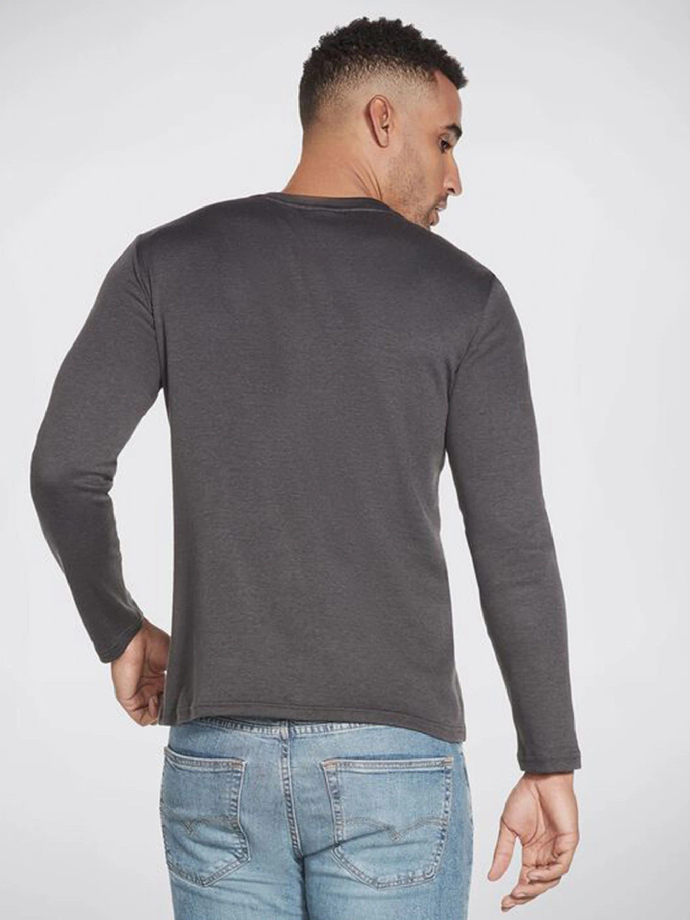 Худи и свитшоты Skechers Apparel GOknit Pique Henley модель M3LT159 CHAR Фото