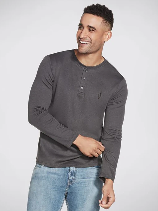 Худи и свитшоты Skechers Apparel GOknit Pique Henley модель M3LT159 CHAR Фото