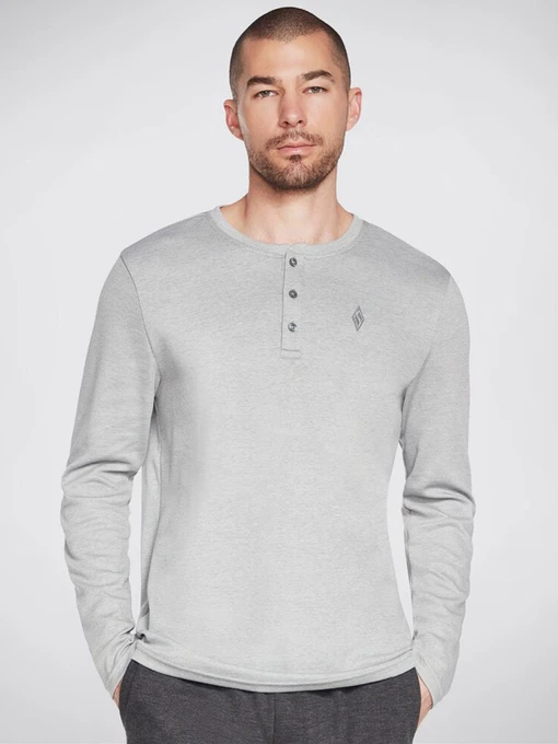 Худи и свитшоты Skechers Apparel GOknit Pique Henley модель M3LT159 LTGY Фото