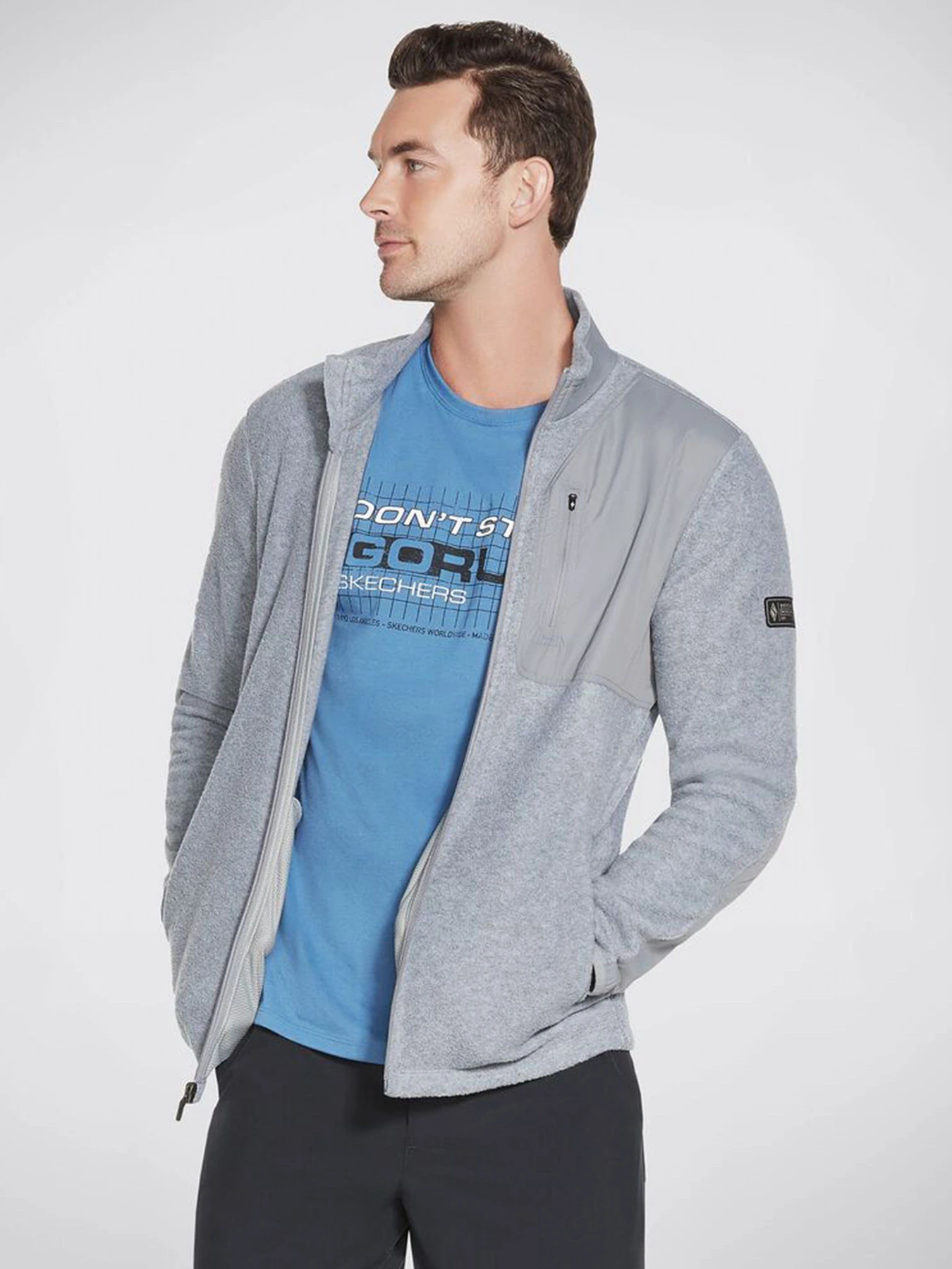 Худи и свитшоты Skechers Apparel GOtrail модель M4JA111 GRY Фото