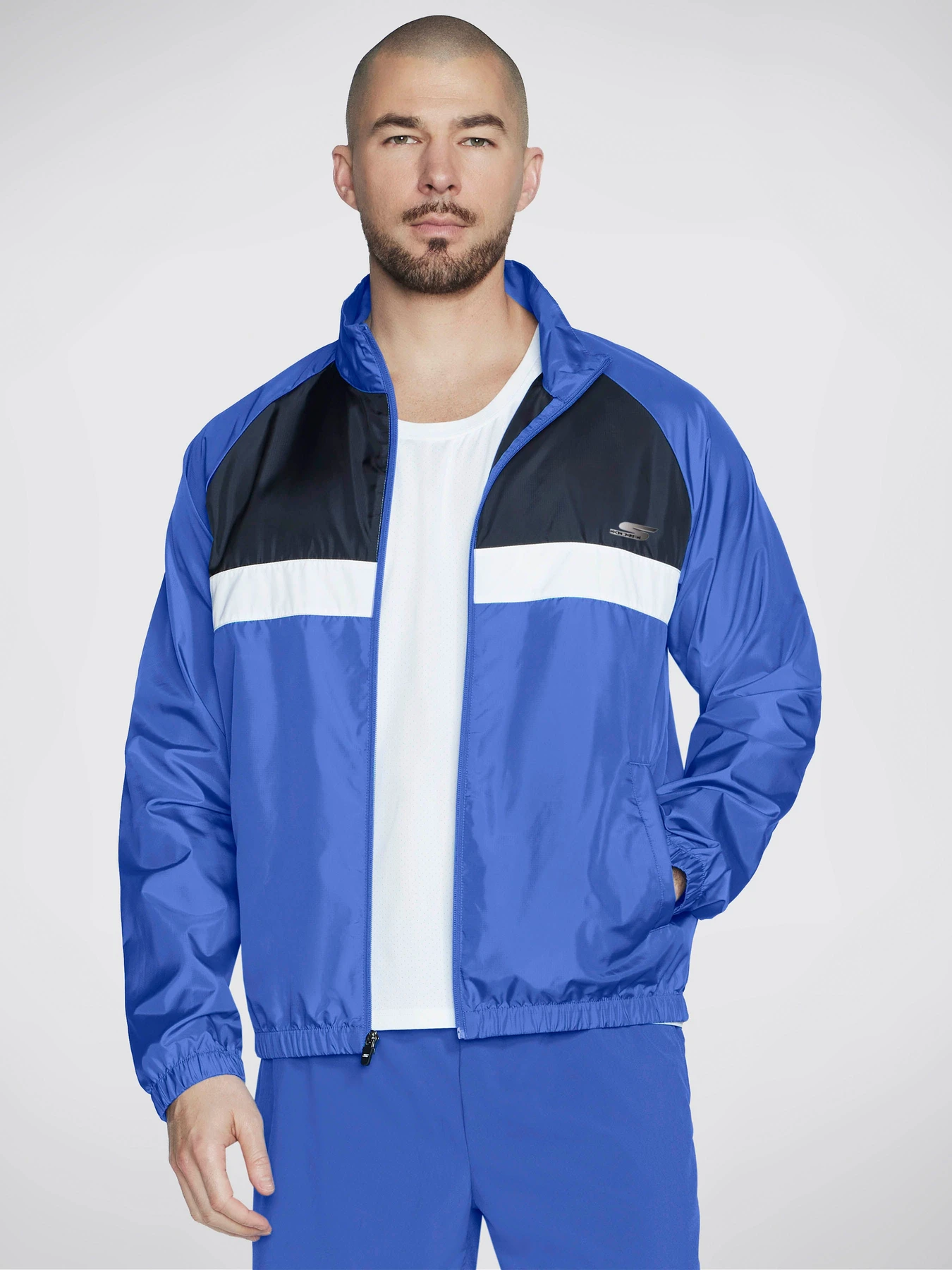 Худи и свитшоты Skechers Speed Elite Track Jacket модель JA64 BLGR Худи и свитшоты Skechers Speed Elite Track Jacket модель JA64 BLGR Фото