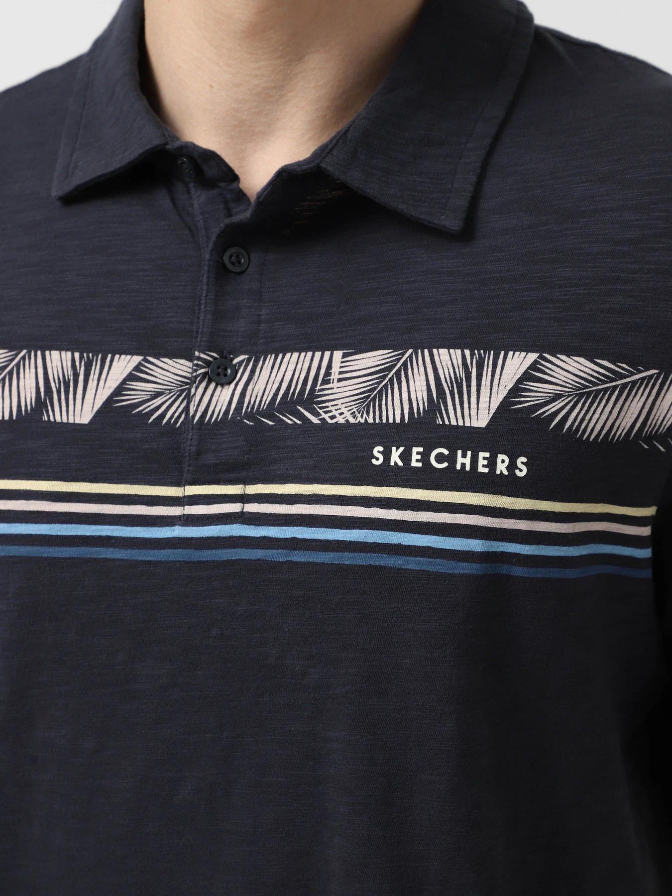 Футболки и поло Skechers TROPICAL BREEZE STRIPE POLO модель TP105 CCNV Фото