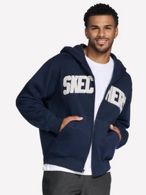 Худи и свитшоты Skechers SKECHERS MAX SOFT FZ HOODIE модель JA235 NVY Фото