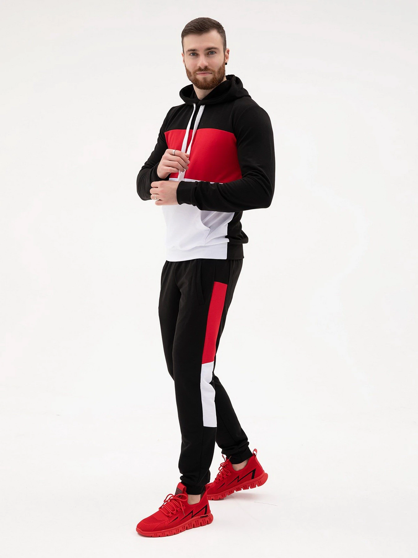 Костюмы ISSA Plus модель SG-16_черный/красный Костюмы ISSA Plus модель SG-16_черный/красный Фото