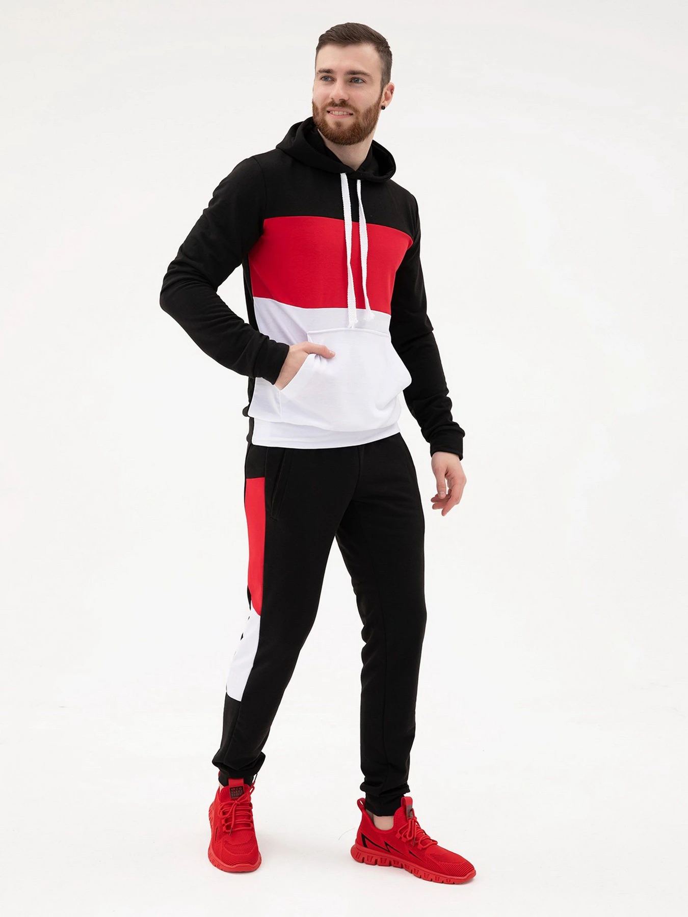 Костюмы ISSA Plus модель SG-16_черный/красный Костюмы ISSA Plus модель SG-16_черный/красный Фото