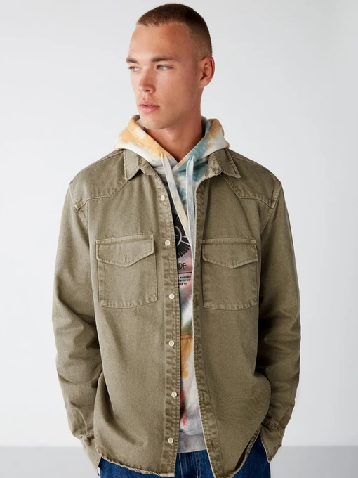 Сорочки Grimelange Jimmy модель JIMMY01092022/Khaki Фото