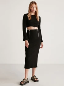 Юбки Grimelange Lauren модель LAUREN01042023/Black Фото