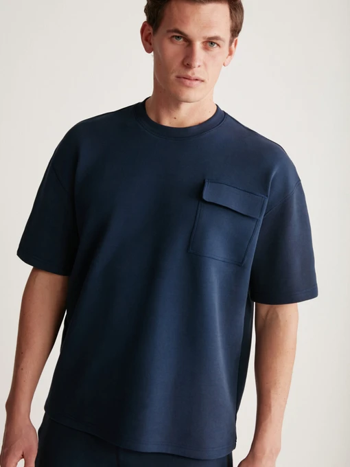 Футболки и поло Grimelange Artur модель ARTUR01042023/Navy Blue Фото