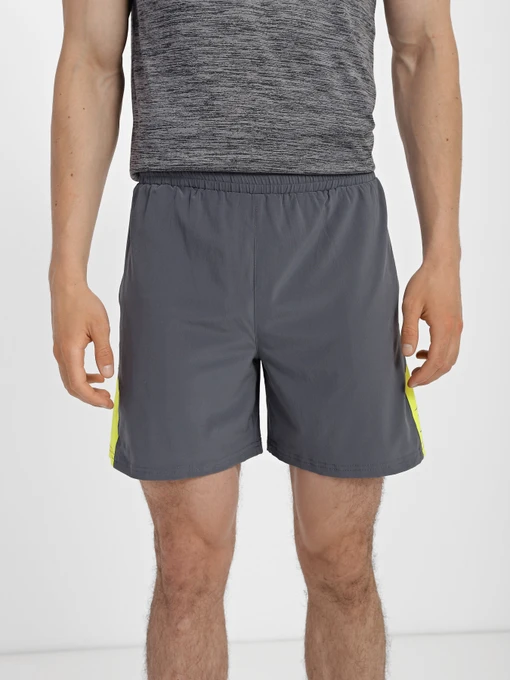 Шорты Gymshark модель GMSH013_сірий з жовтим Фото