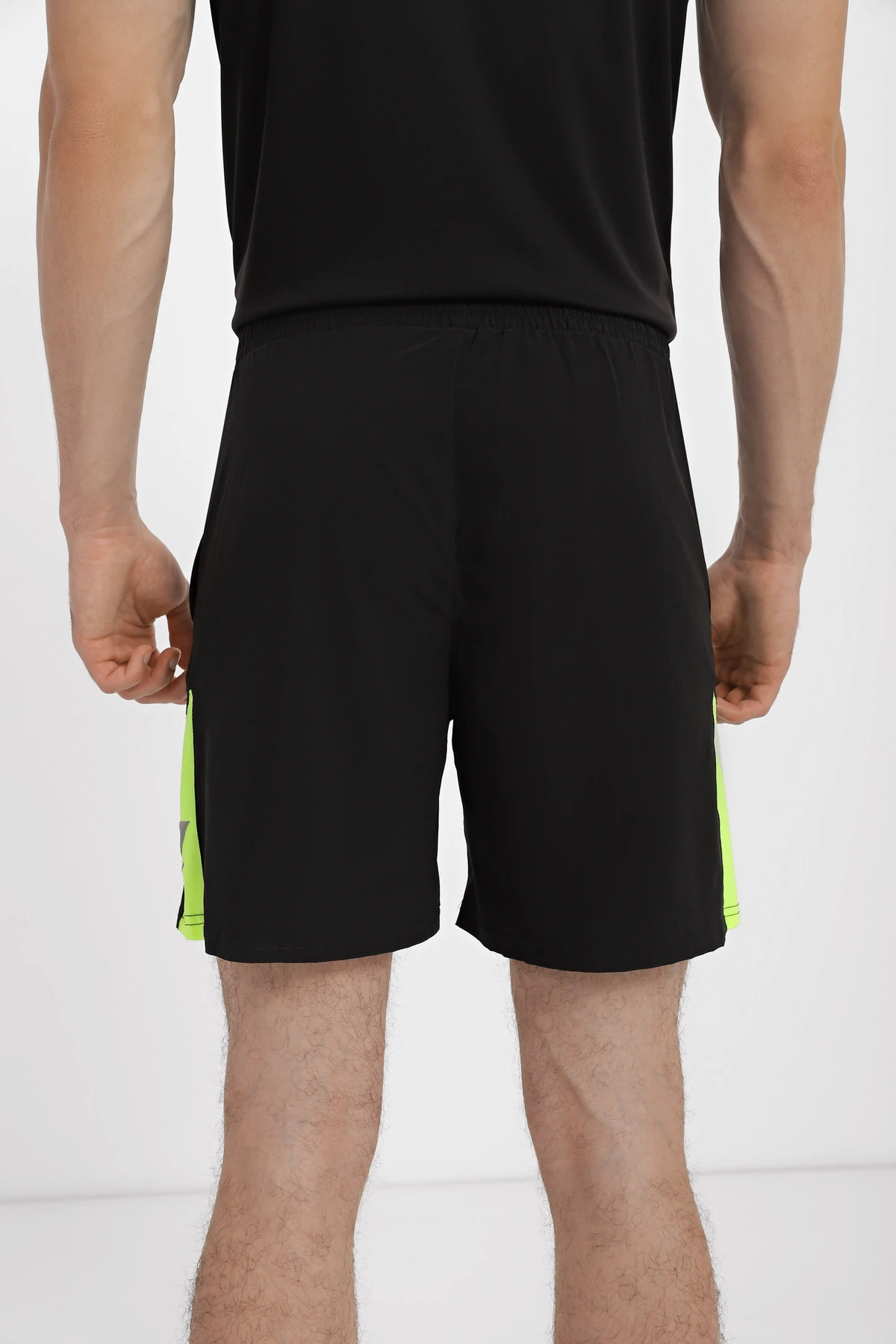 Шорти Gymshark модель GMSH013_чорний з салатовим Шорти Gymshark модель GMSH013_чорний з салатовим Фото