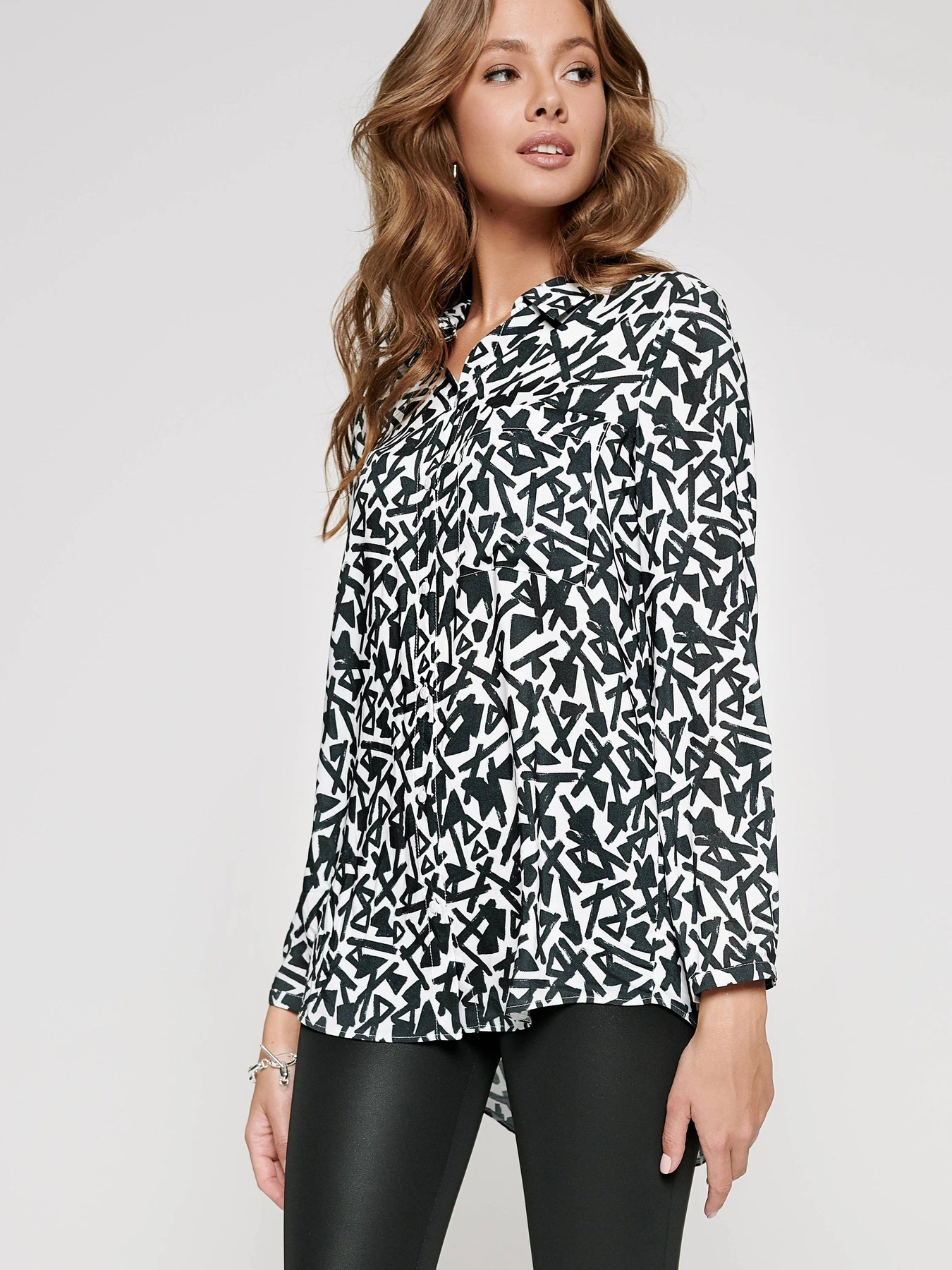 Рубашки Conte Elegant модель 19С-935ТСП-white-black Фото