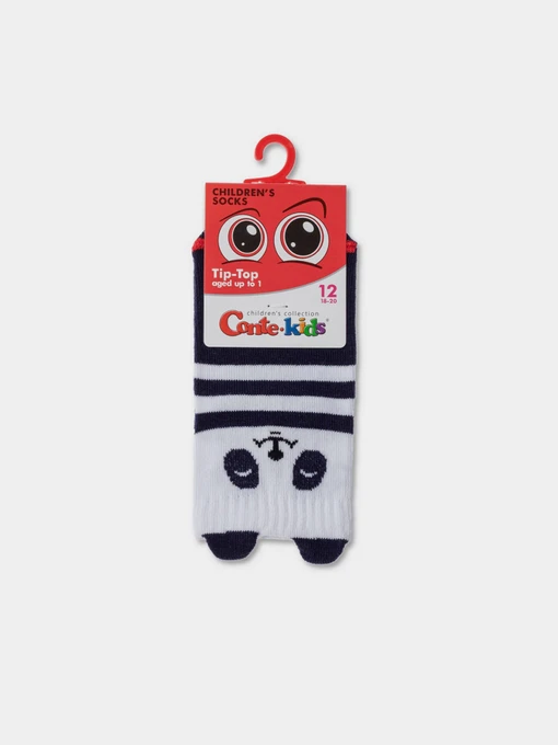 Шкарпетки та гольфи Conte Kids модель 17С-59СП 563 білий-темно-синій Фото