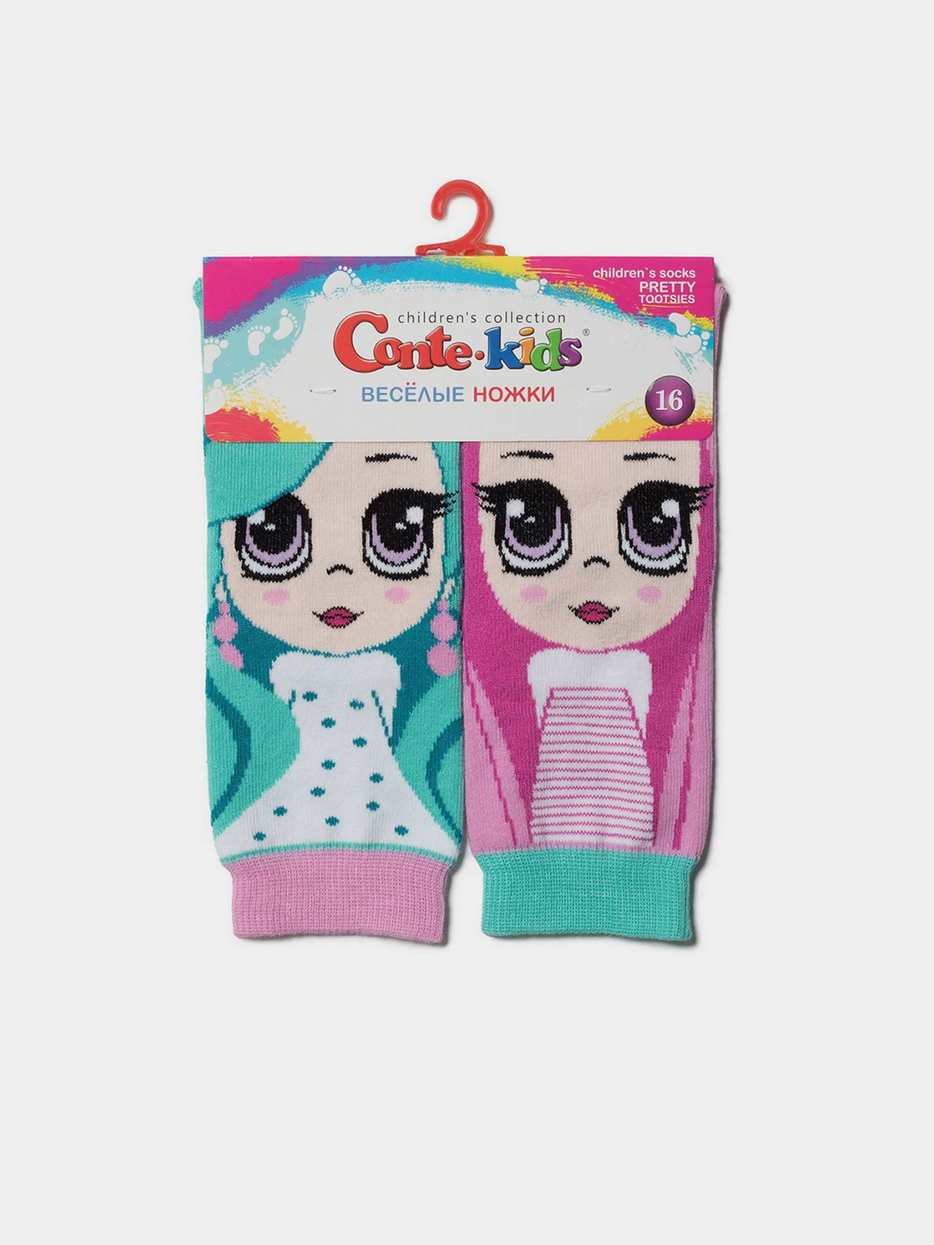 Шкарпетки та гольфи Conte Kids модель 17С-10СП 463 мальва-бірюза Шкарпетки та гольфи Conte Kids модель 17С-10СП 463 мальва-бірюза Фото