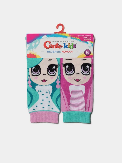 Шкарпетки та гольфи Conte Kids модель 17С-10СП 463 мальва-бірюза Фото