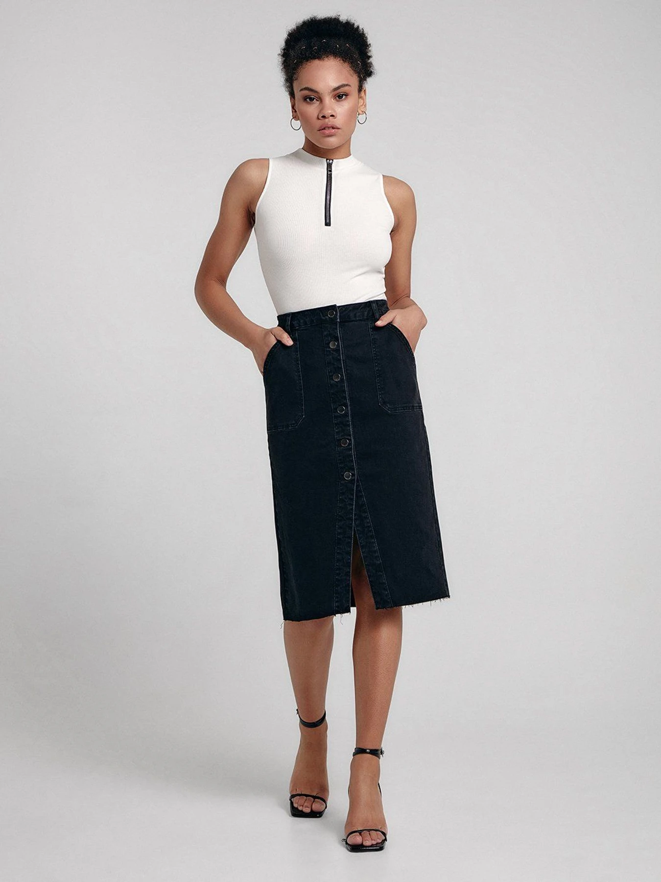 Юбки Conte Elegant модель CON-439-washed black Юбки Conte Elegant модель CON-439-washed black Фото