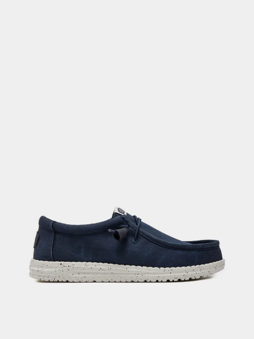 Слипоны и мокасины HEY DUDE WALLY STRETCH CANVAS NAVY модель 40700-410 Фото