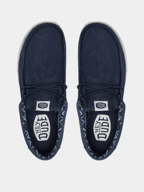 Слипоны и мокасины HEY DUDE WALLY STRETCH CANVAS NAVY модель 40700-410 Фото