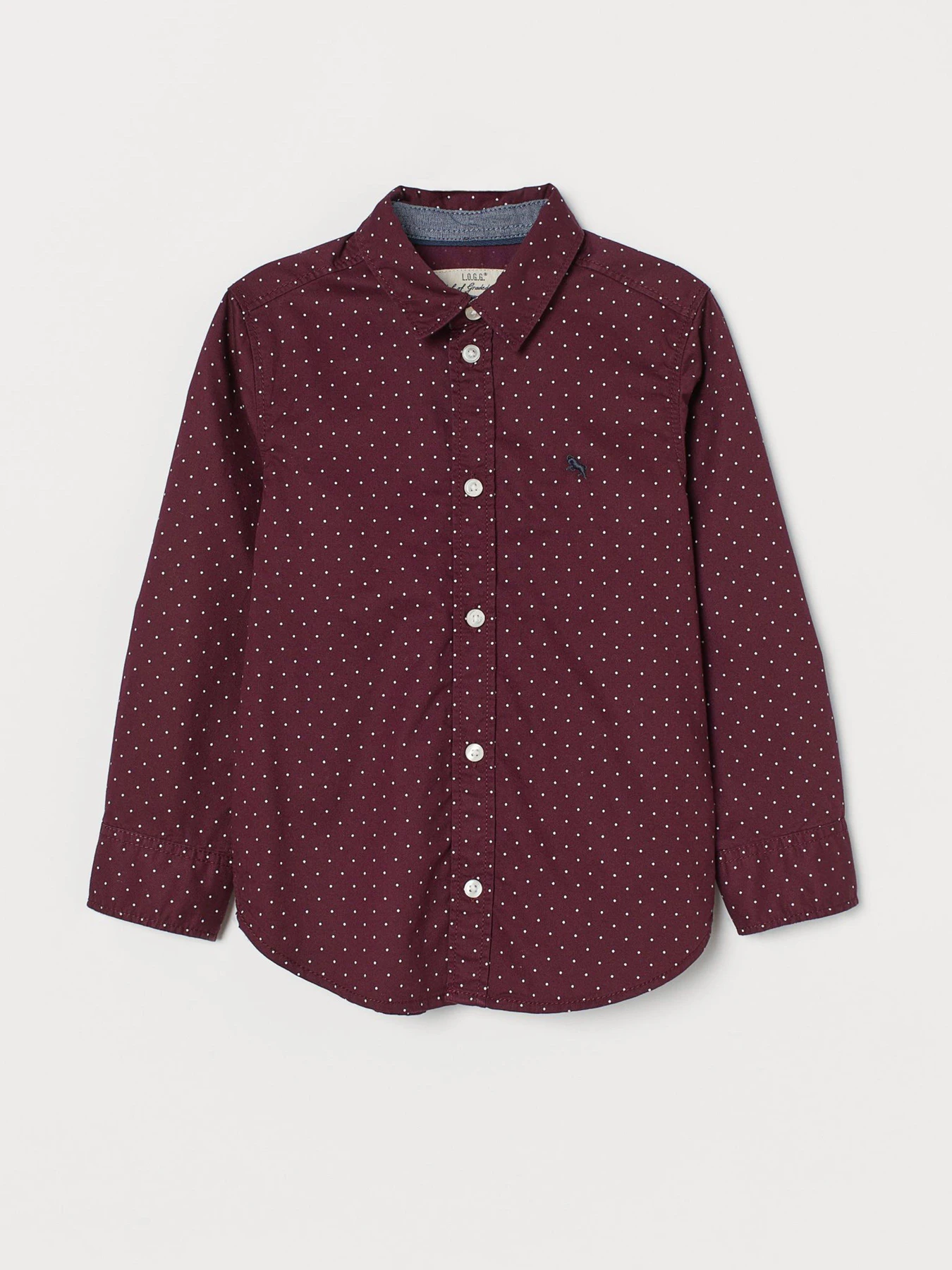 Рубашки H&M модель 0866126_бордовий комб. Рубашки H&M модель 0866126_бордовий комб. Фото