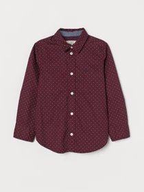 Рубашки H&M модель 0866126_бордовий комб. Фото