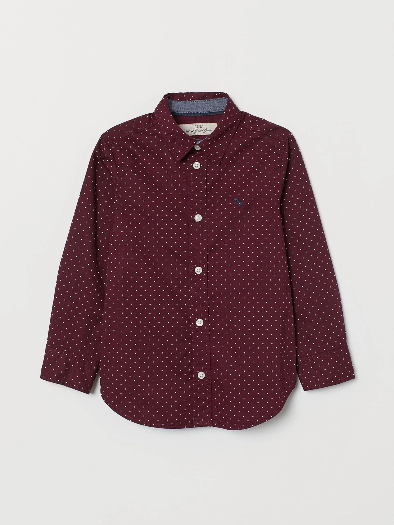Рубашки H&M модель 0742177_бордовий комб. Рубашки H&M модель 0742177_бордовий комб. Фото